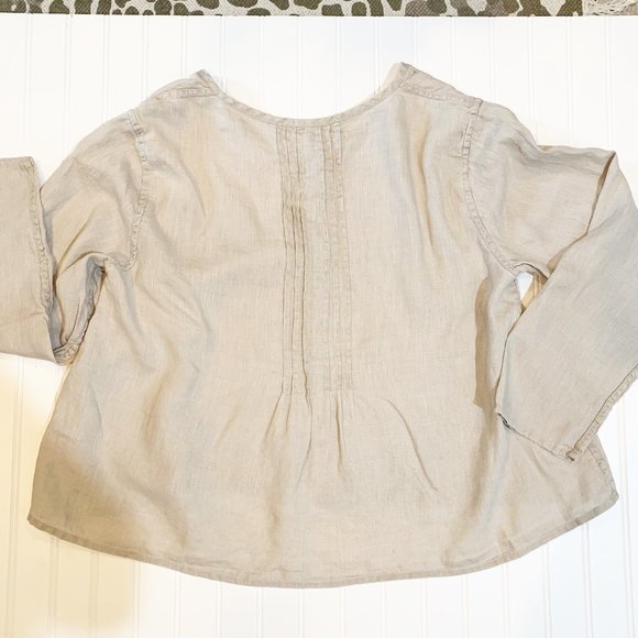 Flax Tan Button Up Blouse/Jacket   893 - Picture 3 of 7